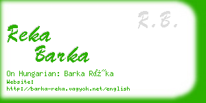 reka barka business card